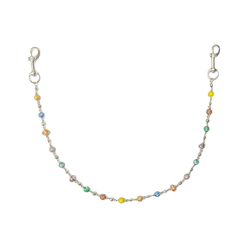 Silver Planet Wallet Chain - Multicolor
