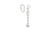 Silver Planet KeyChain - White