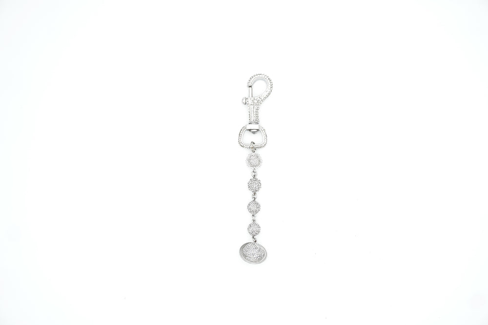 Silver Planet KeyChain - White