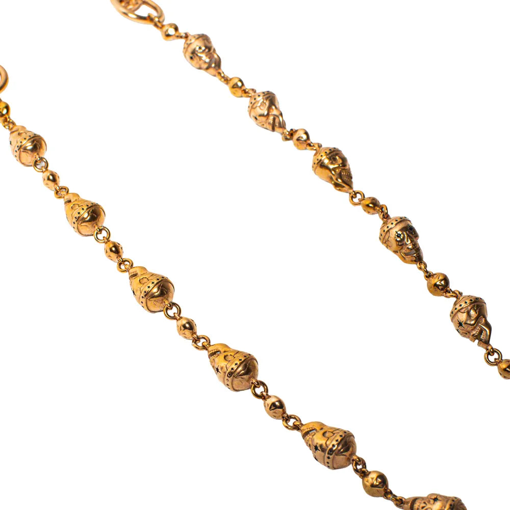 Gold Skull Wallet Chain - No Stones