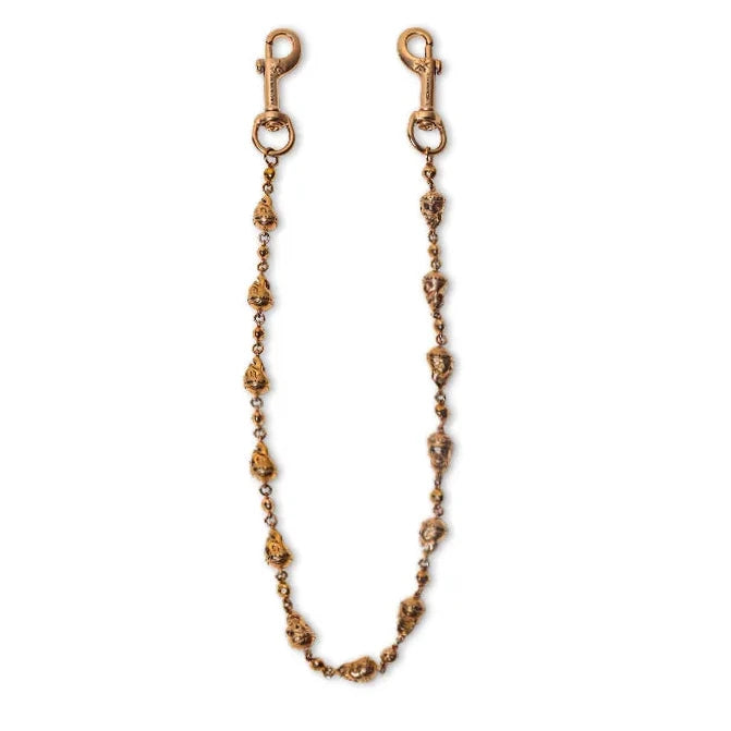 Gold Skull Wallet Chain - No Stones