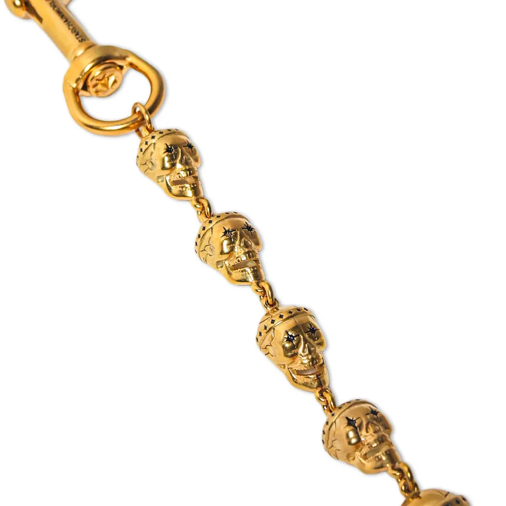 Gold Skull Keychain - No Stones