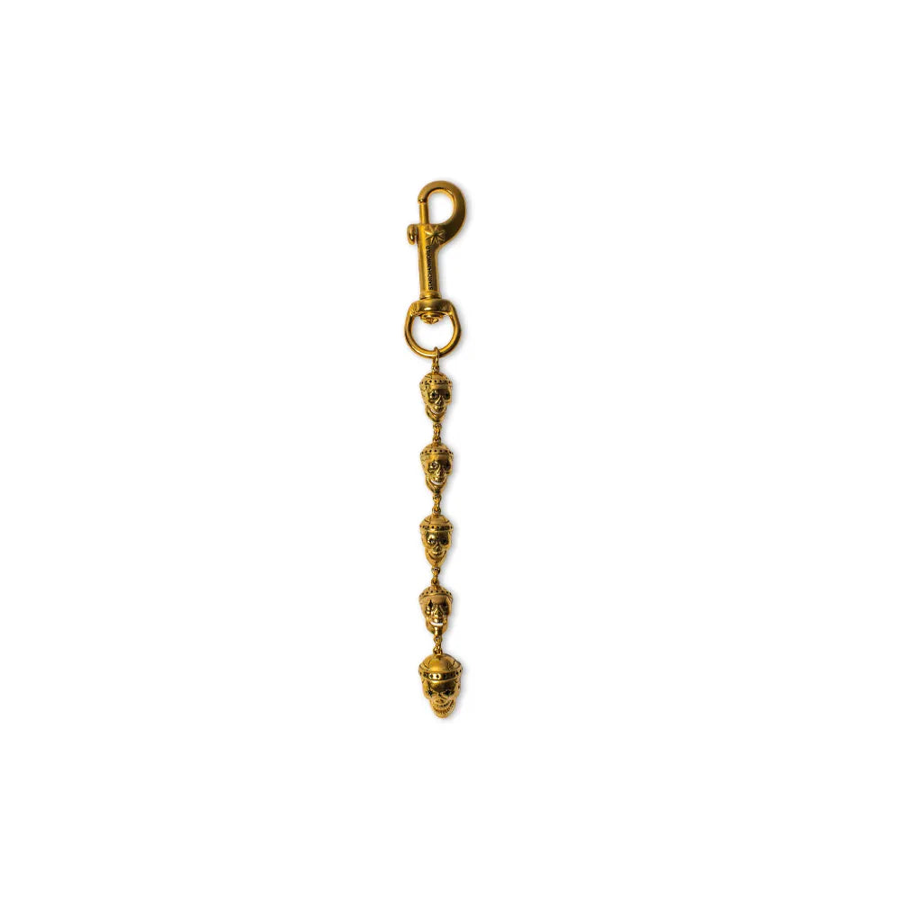 Gold Skull Keychain - No Stones