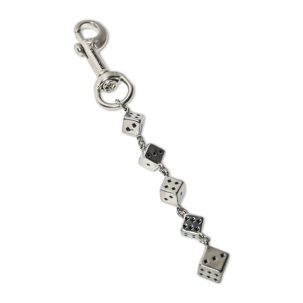 Silver Dice KeyChain - No Stones
