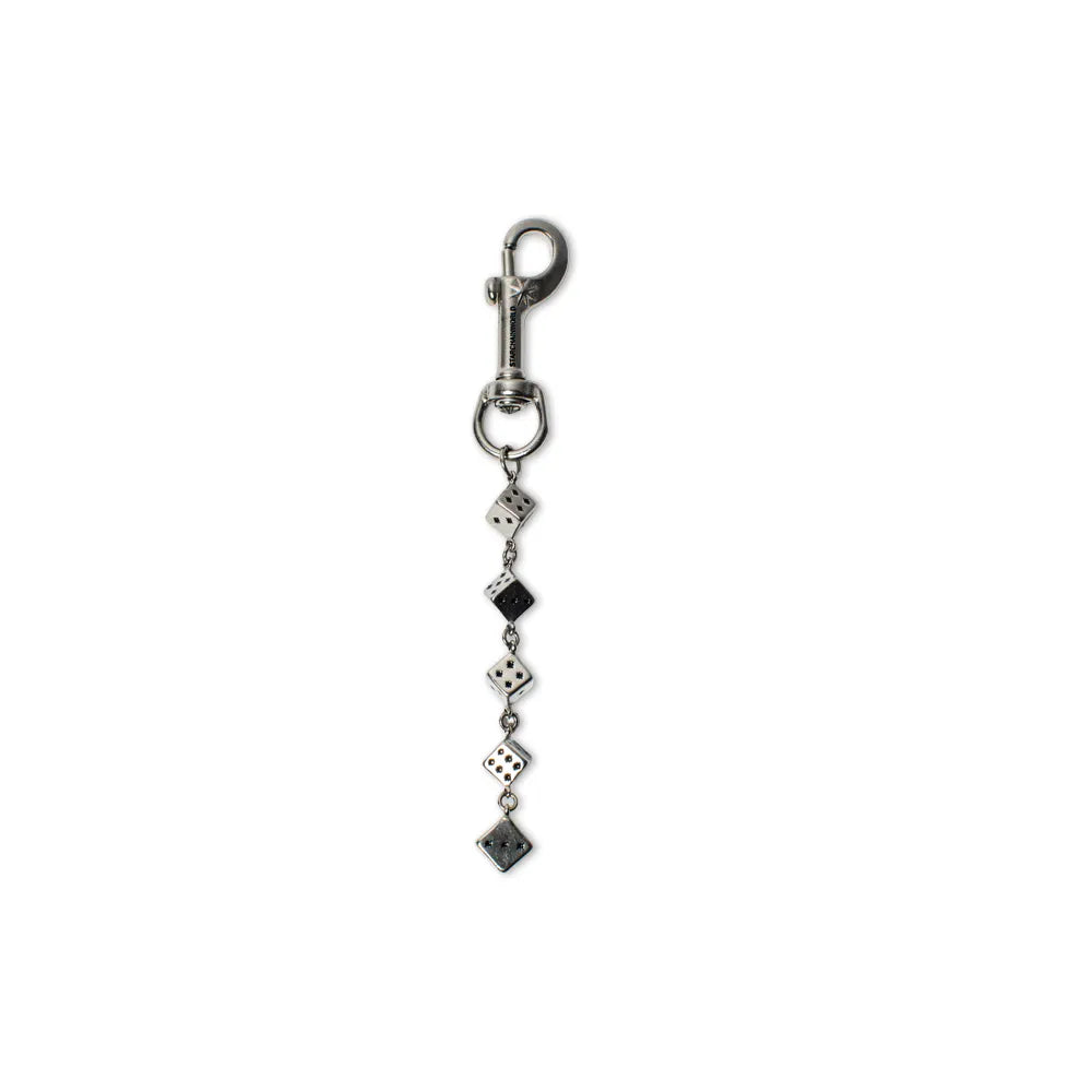 Silver Dice KeyChain - No Stones