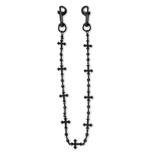 Black Crosses Wallet Chain