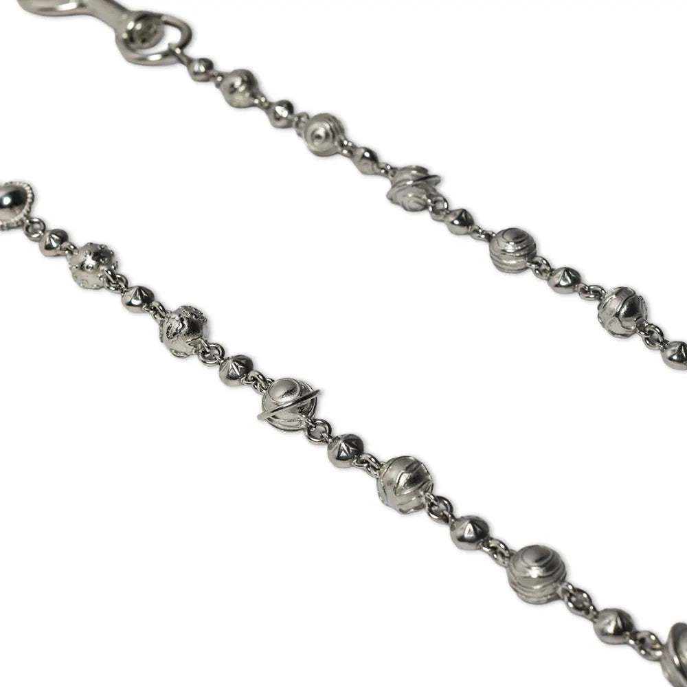 Silver Planets Wallet Chain - No Stones