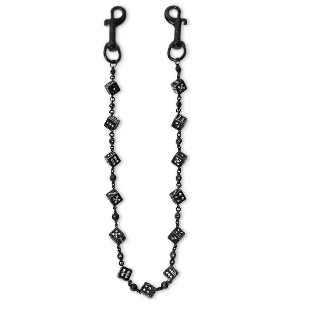 Black Dice Wallet Chain