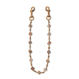 Rose Gold Dice Wallet Chain - Pink Stones