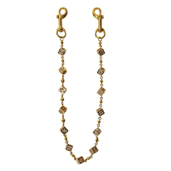 Gold Dice Wallet Chain
