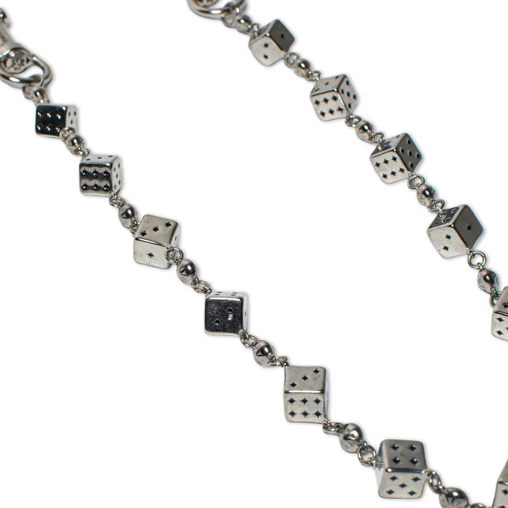 Silver Dice Wallet Chain - No Stones