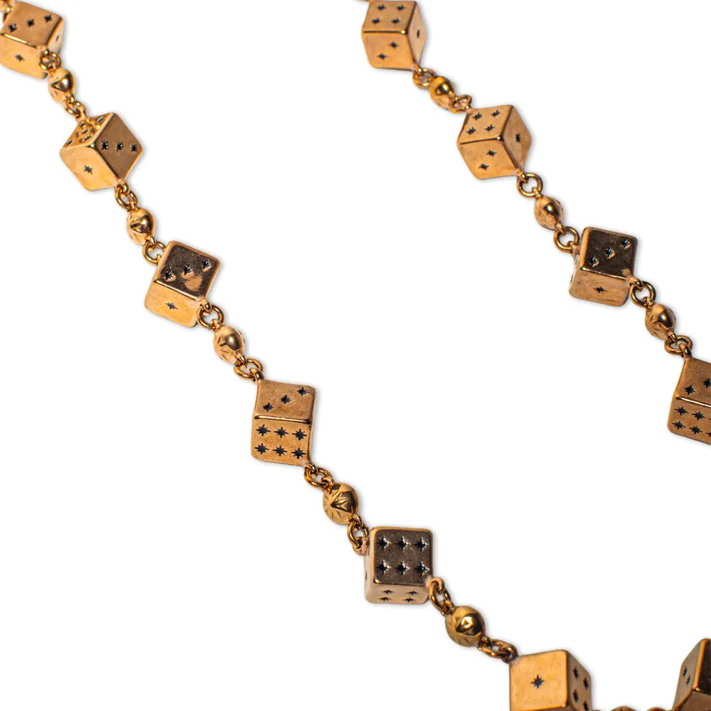 Gold Dice Wallet Chain - No Stones