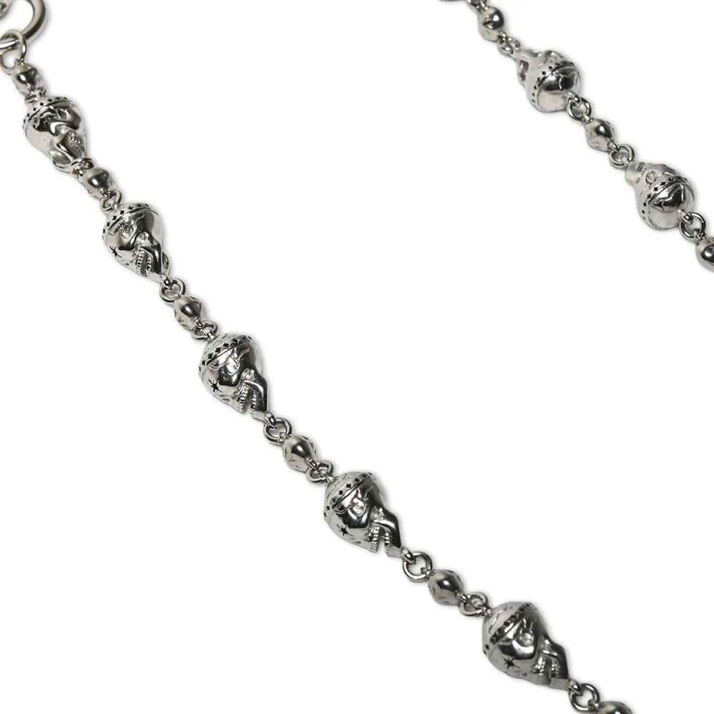 Silver Skull Wallet Chain - No Stones