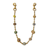 Large Gold Planet Wallet Chain - Multicolor