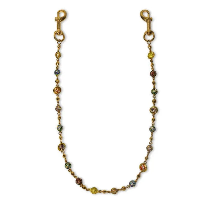 Gold Planet Wallet Chain - Multicolor